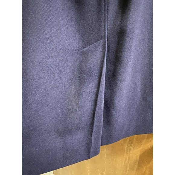 The Villager Vintage Wool Skirt Navy Blue Long Maxi Skirt Union Made Button USA - Picture 6 of 10